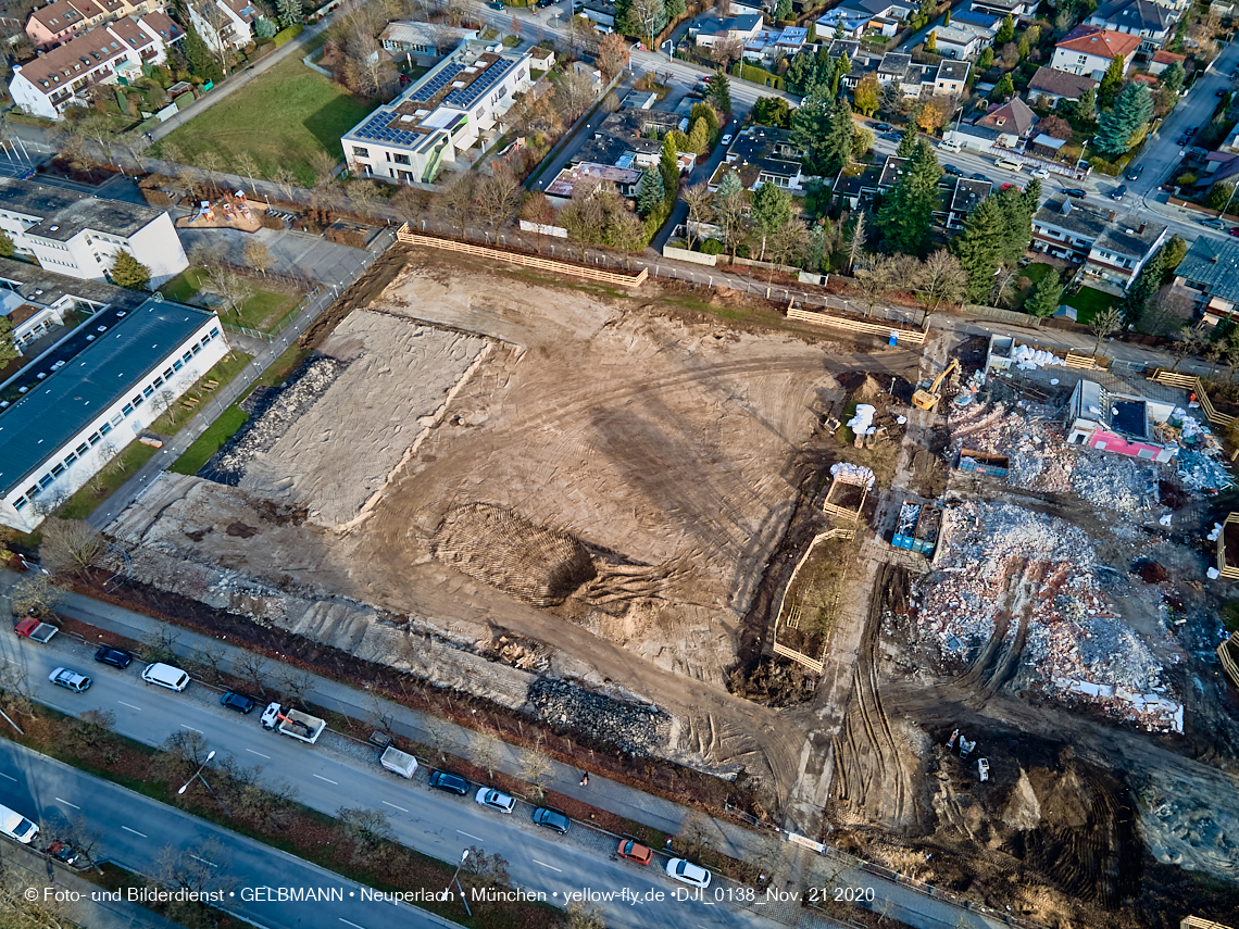 21.11.2020 - Bauplatz der Grundschule in Neuperlach in München